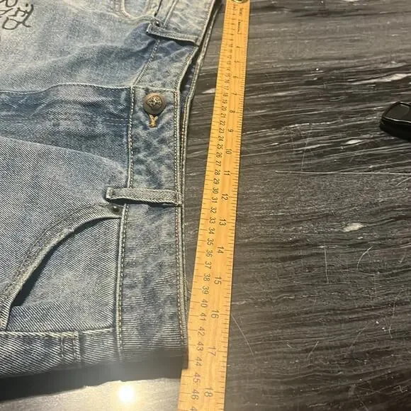 NWOT ED HARDY SWALLOW DENIM SHORTS WOMRN SZ 30 - Picture 4 of 6